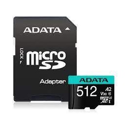 MEMORY MICRO SDXC 512GB W/AD./AUSDX512GUI3V30SA2-RA1 ADATA
